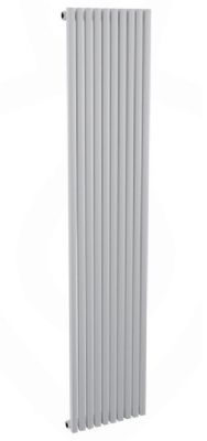 ULTRAHEAT KLON WHITE H1800mm x W383mm MINIMALIST VERTICAL SINGLE 'D' TUBE RADIATOR, KS1810W